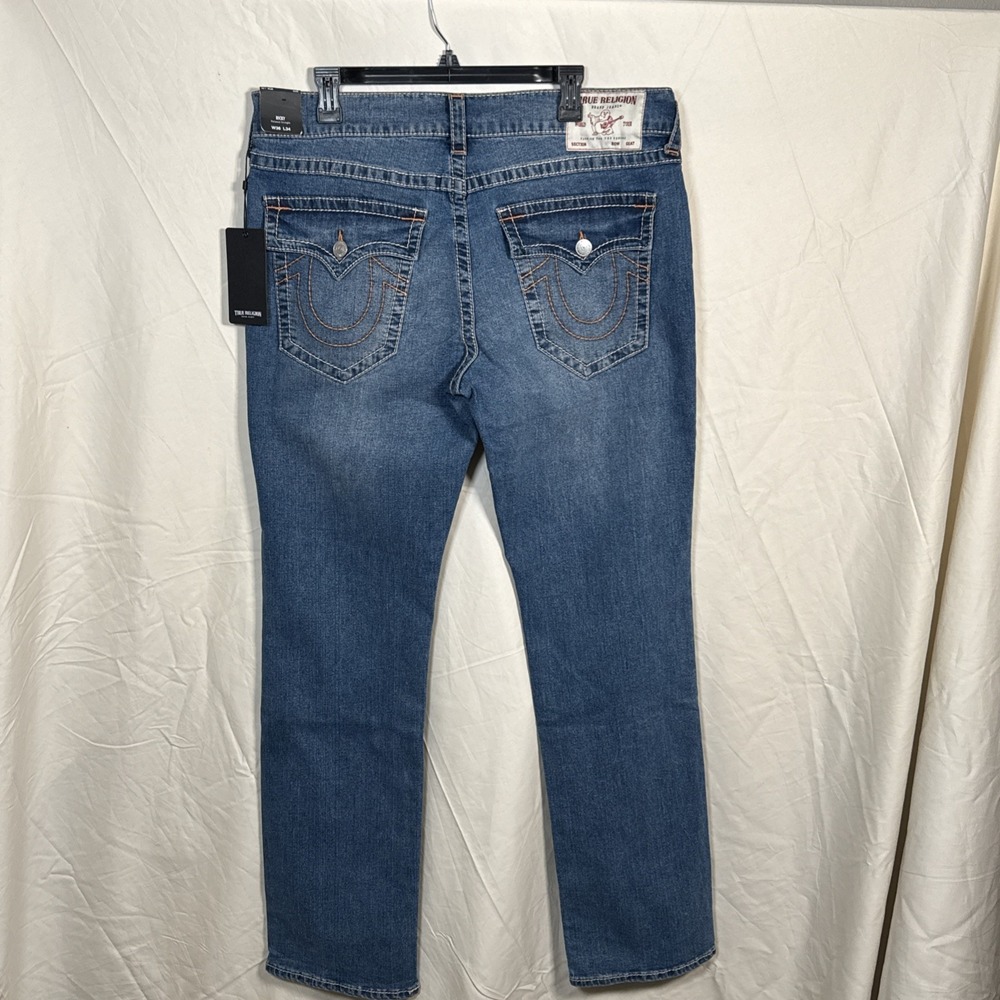 True Religion Ricky Relaxed Straight Jeans Men's W36 L34 Flap Pocket‎ NWT
